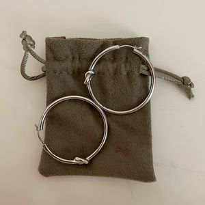 Michael Kors Knotted Large Hoop Earrings